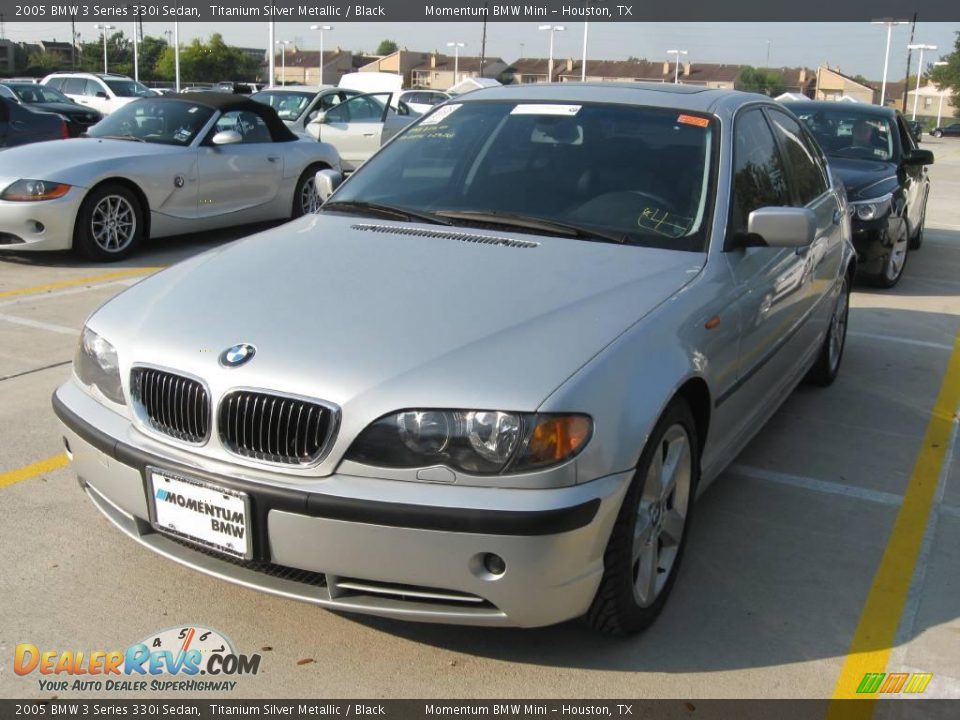 2005 BMW 3 Series 330i Sedan Titanium Silver Metallic / Black Photo #1
