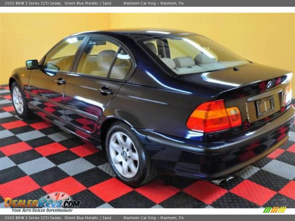 2003 BMW 3 Series 325i Sedan Orient Blue Metallic / Sand Photo #4