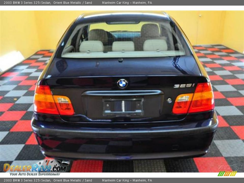 2003 BMW 3 Series 325i Sedan Orient Blue Metallic / Sand Photo #5