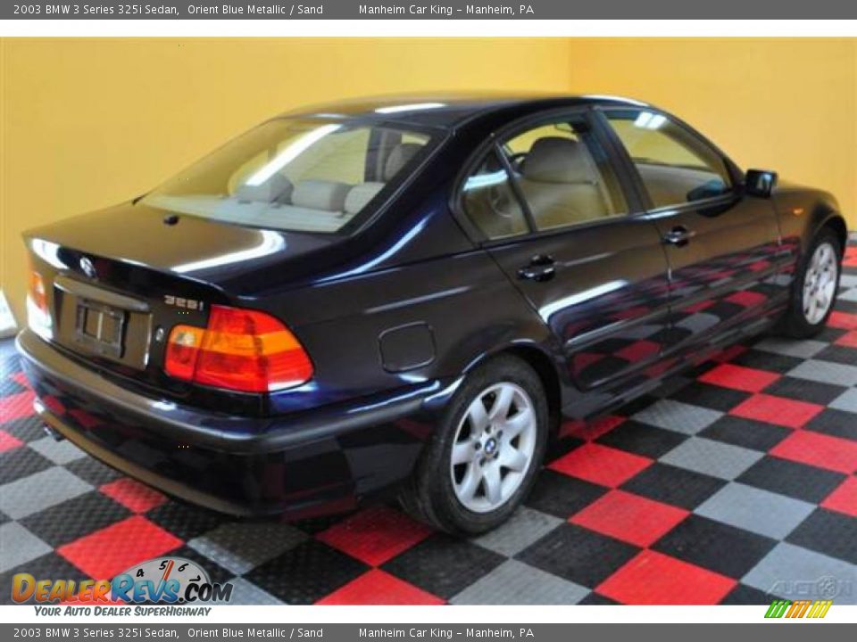 2003 BMW 3 Series 325i Sedan Orient Blue Metallic / Sand Photo #6