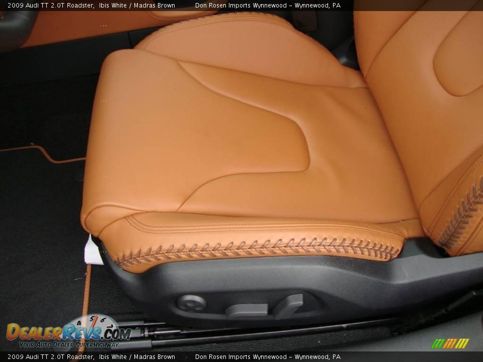 2009 Audi TT 2.0T Roadster Ibis White / Madras Brown Photo #15