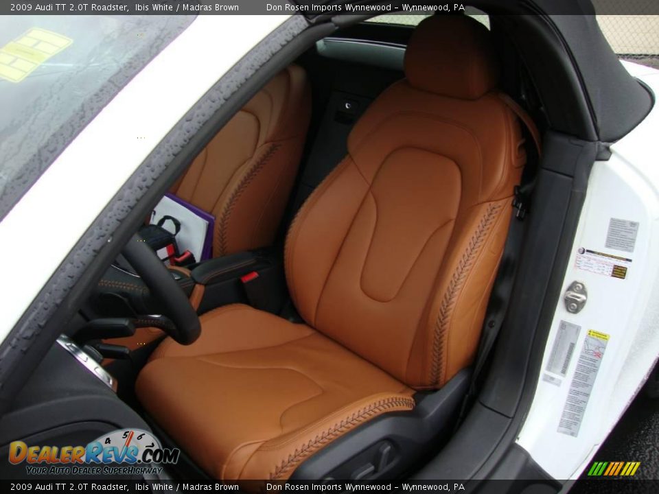2009 Audi TT 2.0T Roadster Ibis White / Madras Brown Photo #16