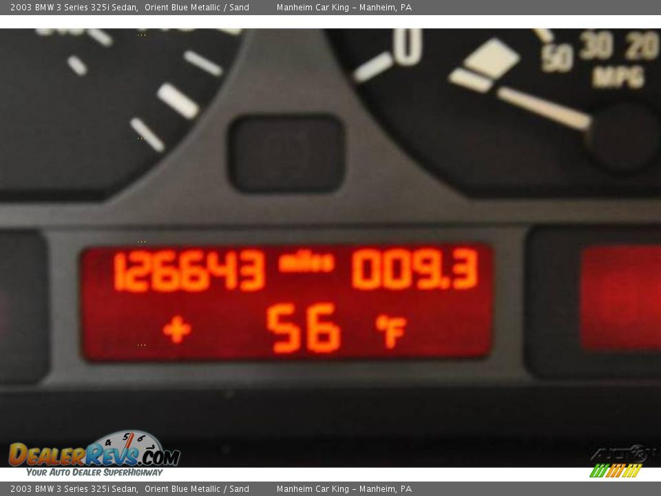 2003 BMW 3 Series 325i Sedan Orient Blue Metallic / Sand Photo #9