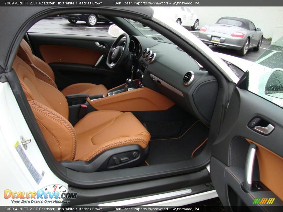 2009 Audi TT 2.0T Roadster Ibis White / Madras Brown Photo #19