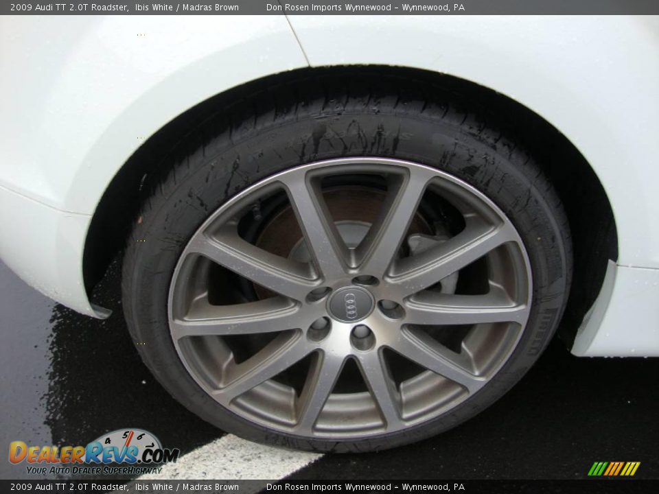 2009 Audi TT 2.0T Roadster Ibis White / Madras Brown Photo #20