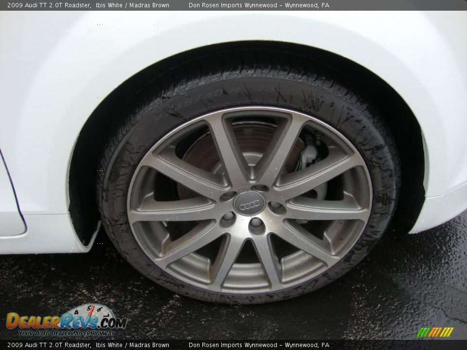 2009 Audi TT 2.0T Roadster Ibis White / Madras Brown Photo #21