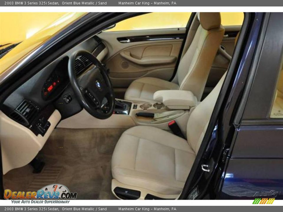 2003 BMW 3 Series 325i Sedan Orient Blue Metallic / Sand Photo #10