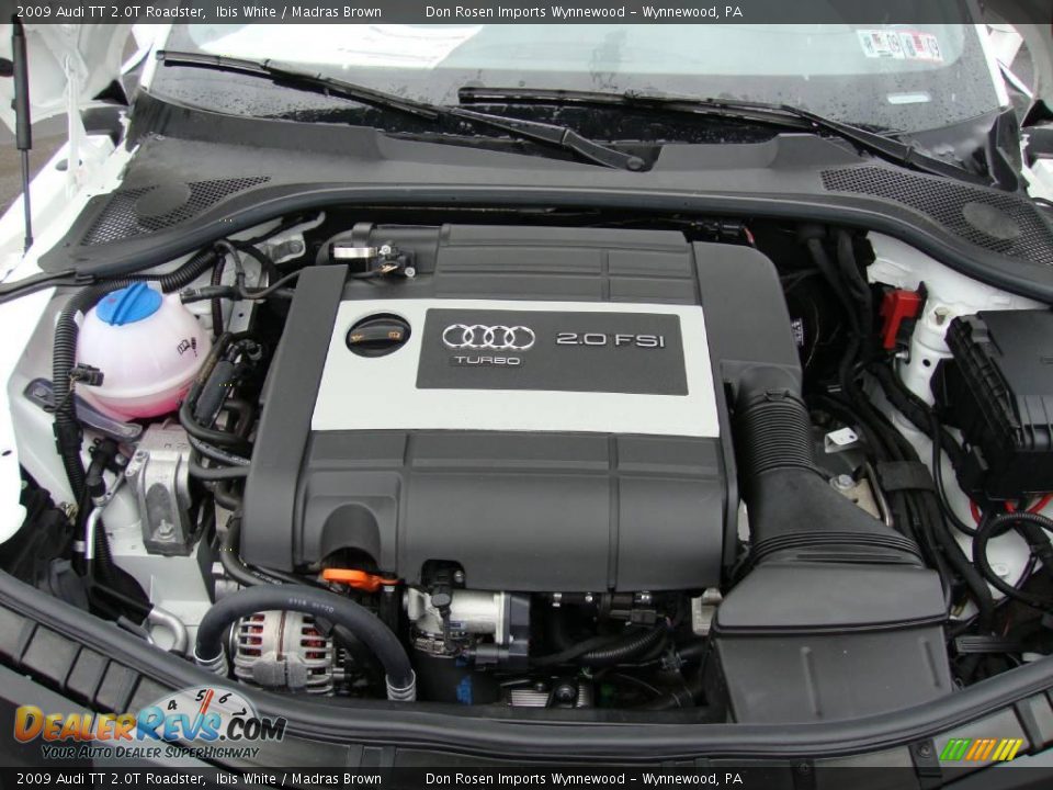 2009 Audi TT 2.0T Roadster Ibis White / Madras Brown Photo #25