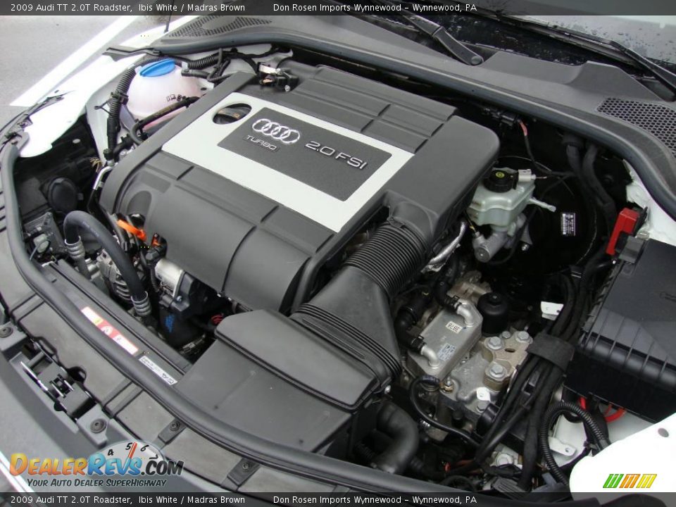 2009 Audi TT 2.0T Roadster Ibis White / Madras Brown Photo #26