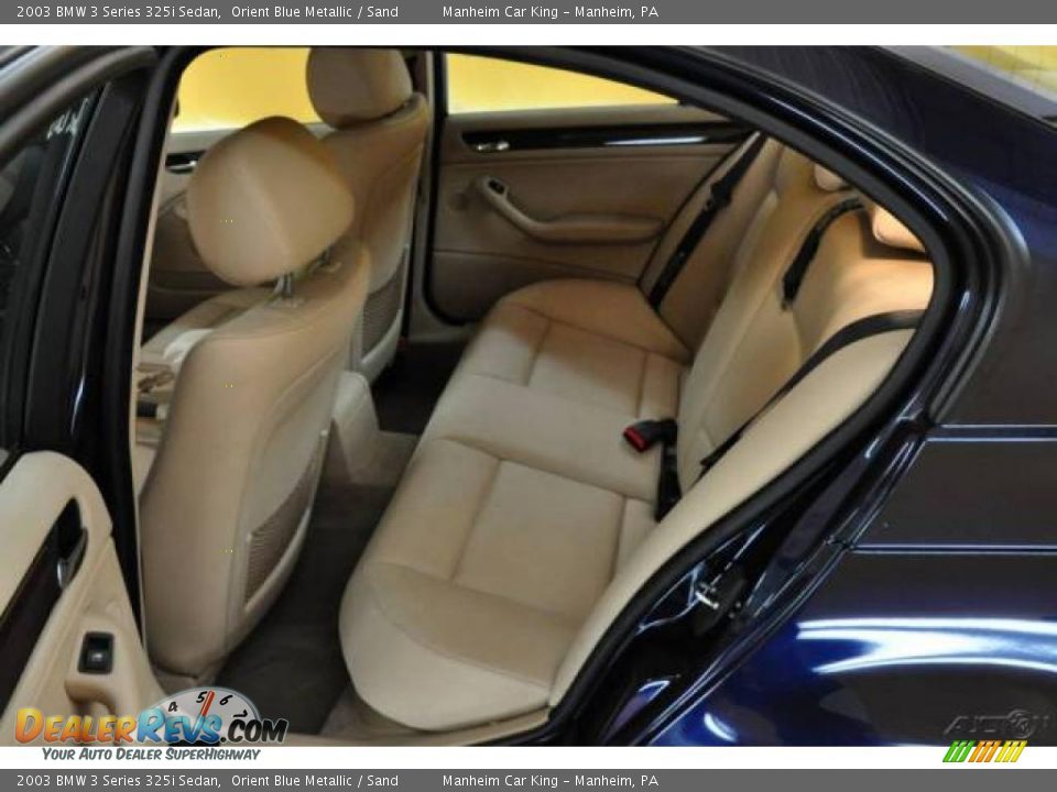 2003 BMW 3 Series 325i Sedan Orient Blue Metallic / Sand Photo #14