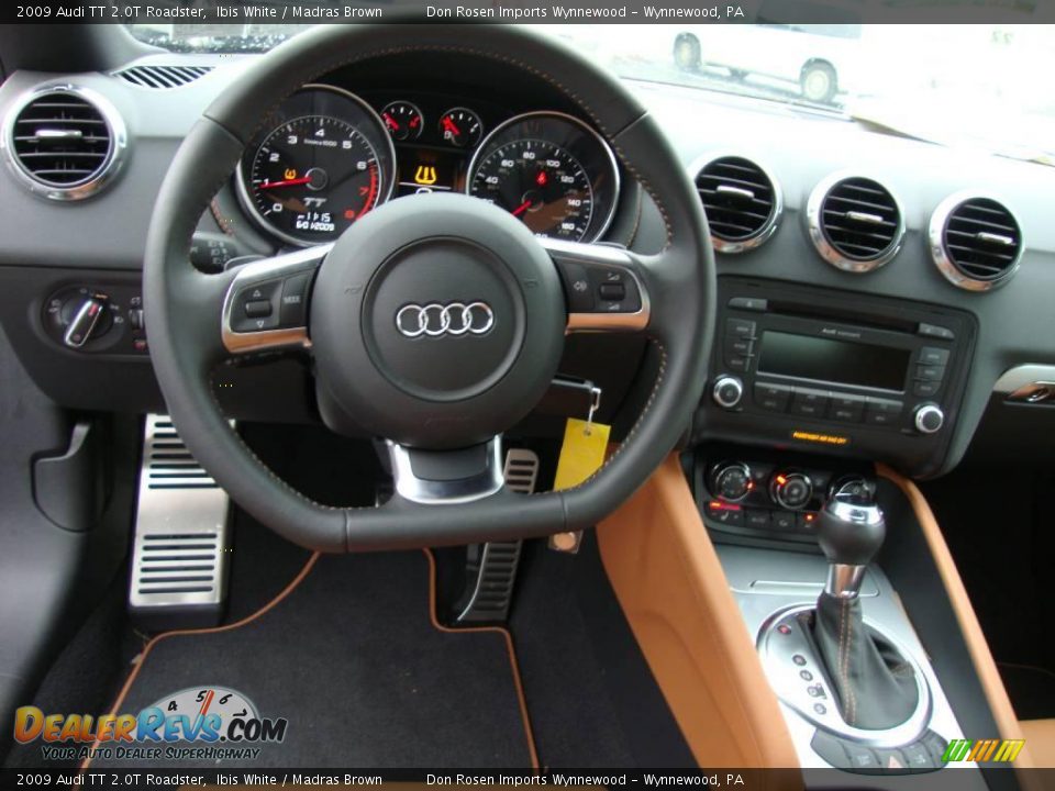 2009 Audi TT 2.0T Roadster Ibis White / Madras Brown Photo #29