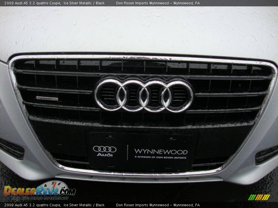 2009 Audi A5 3.2 quattro Coupe Ice Silver Metallic / Black Photo #28