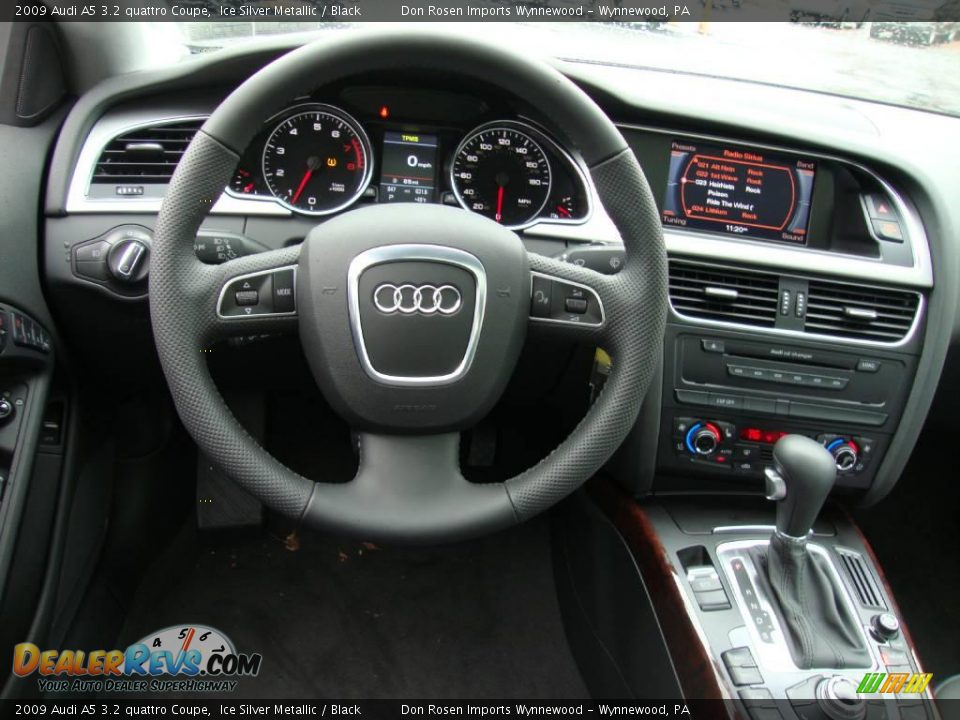 2009 Audi A5 3.2 quattro Coupe Ice Silver Metallic / Black Photo #30