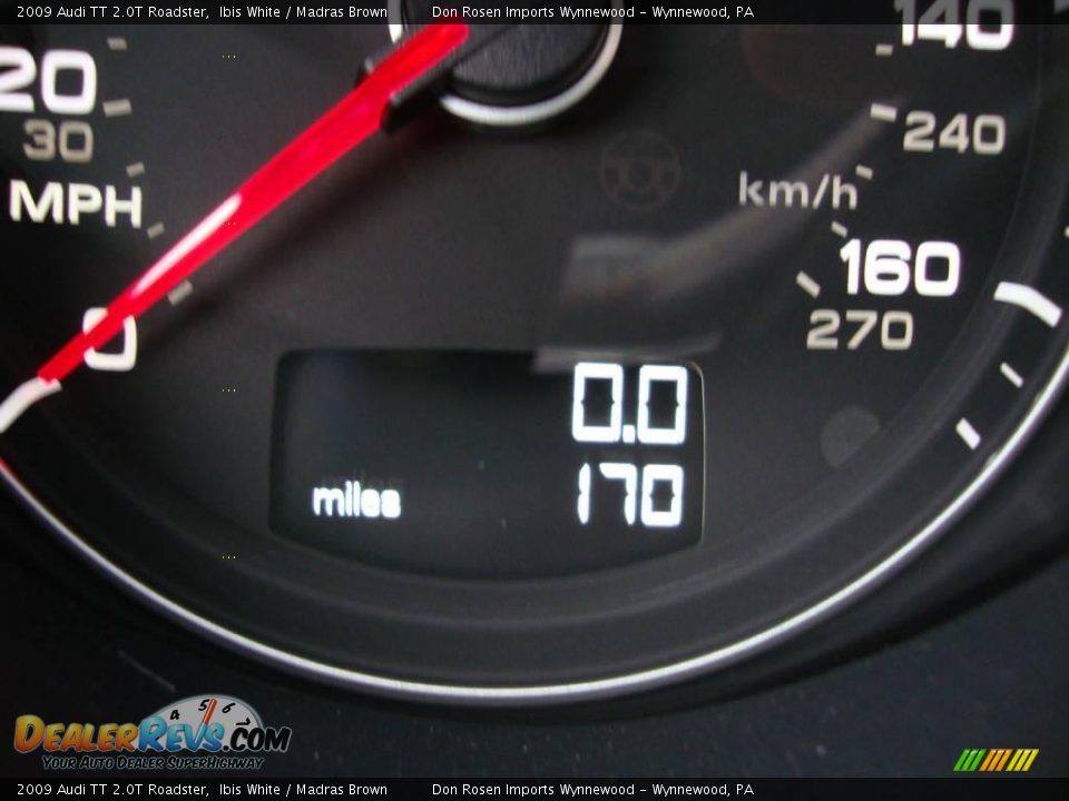 2009 Audi TT 2.0T Roadster Ibis White / Madras Brown Photo #36