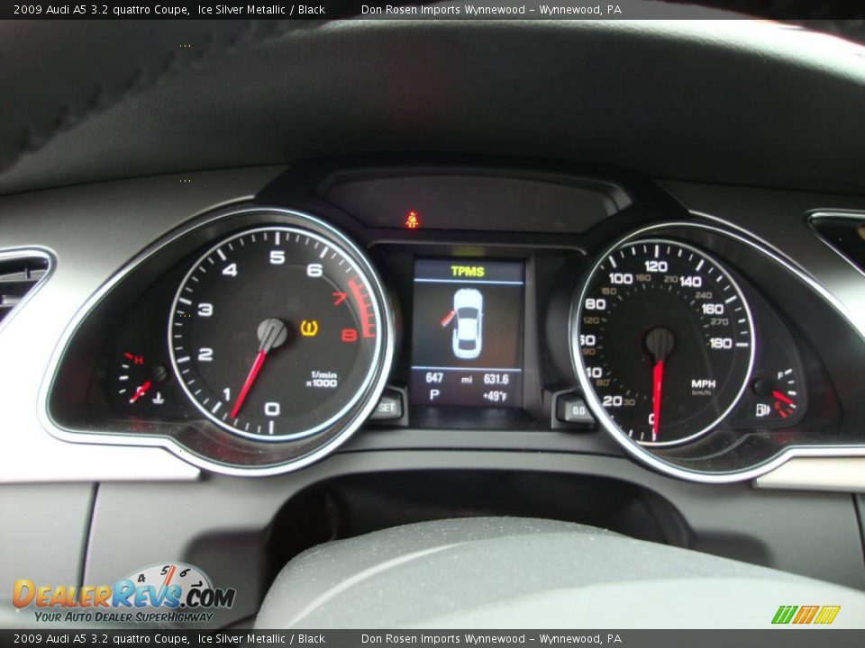 2009 Audi A5 3.2 quattro Coupe Ice Silver Metallic / Black Photo #35