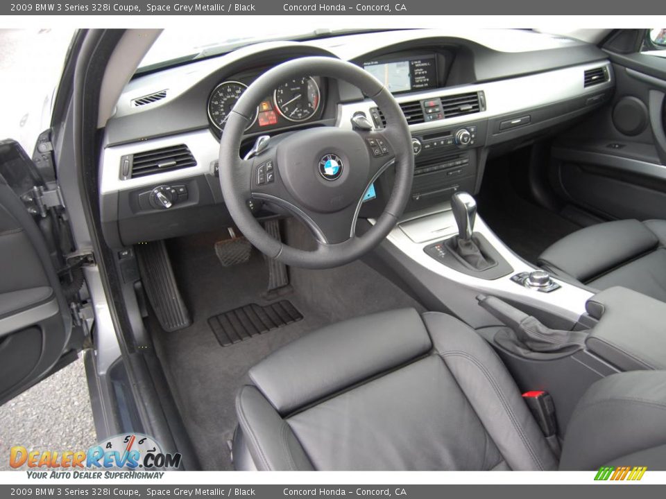 2009 BMW 3 Series 328i Coupe Space Grey Metallic / Black Photo #12