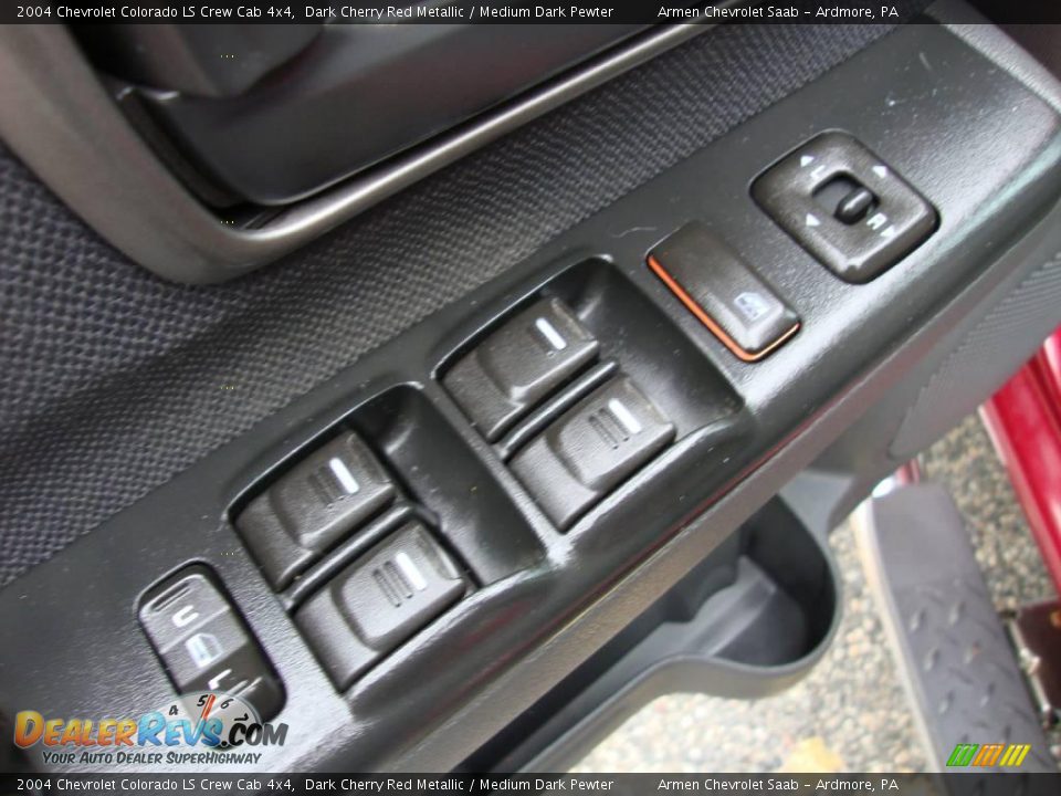 2004 Chevrolet Colorado LS Crew Cab 4x4 Dark Cherry Red Metallic / Medium Dark Pewter Photo #14
