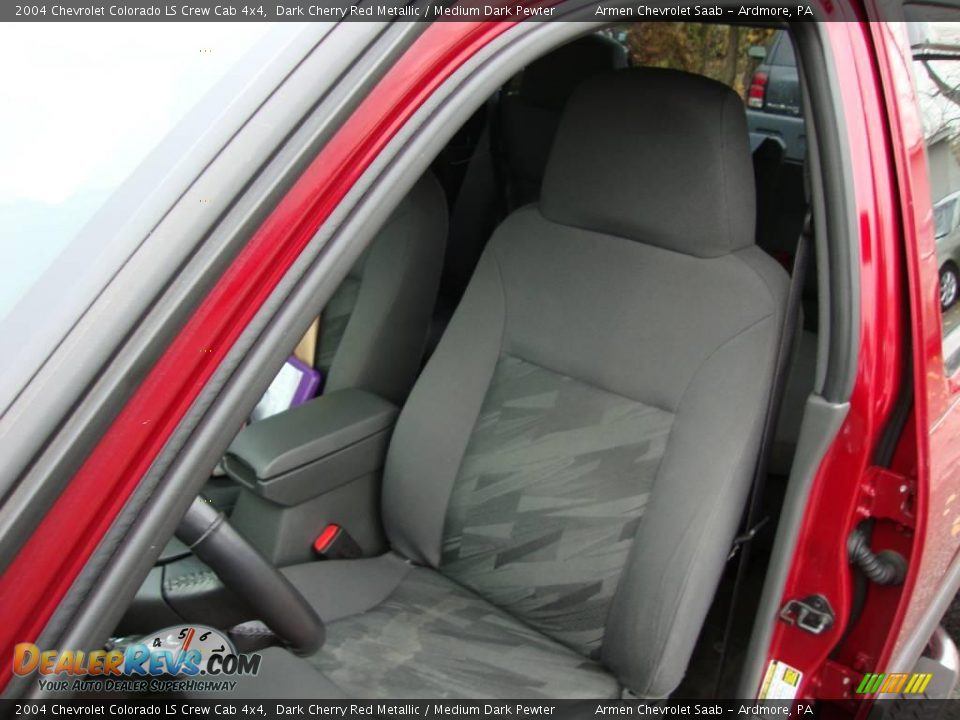 2004 Chevrolet Colorado LS Crew Cab 4x4 Dark Cherry Red Metallic / Medium Dark Pewter Photo #16