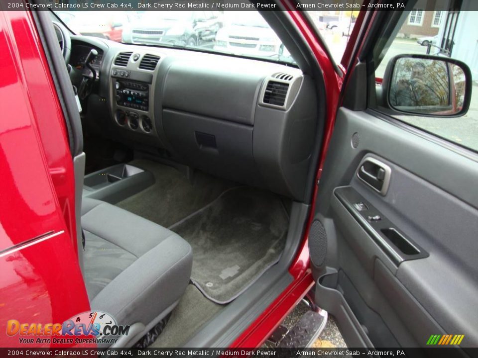 2004 Chevrolet Colorado LS Crew Cab 4x4 Dark Cherry Red Metallic / Medium Dark Pewter Photo #17
