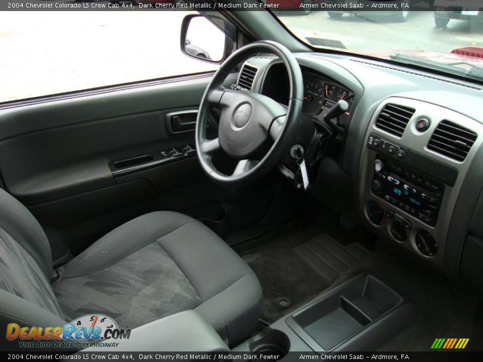 2004 Chevrolet Colorado LS Crew Cab 4x4 Dark Cherry Red Metallic / Medium Dark Pewter Photo #18