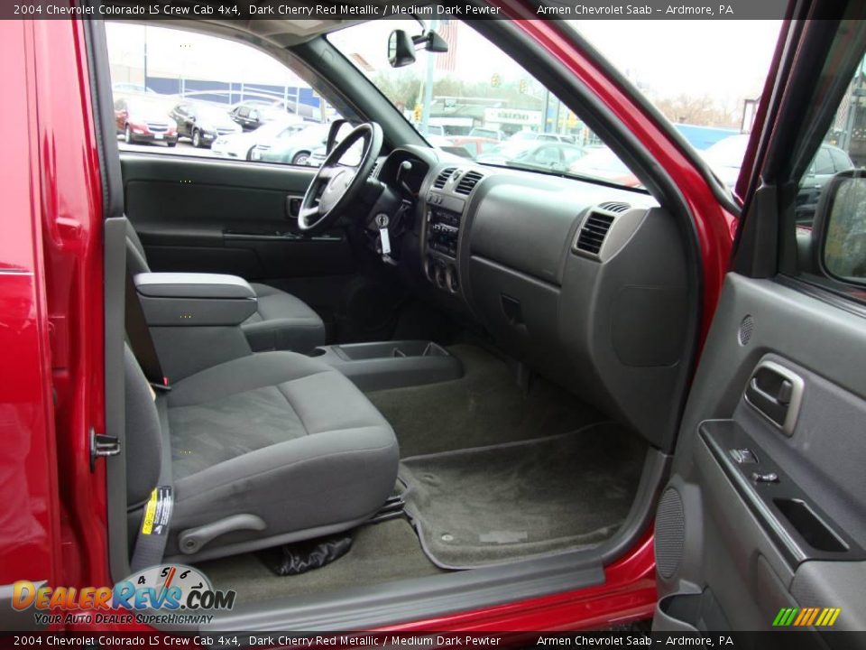 2004 Chevrolet Colorado LS Crew Cab 4x4 Dark Cherry Red Metallic / Medium Dark Pewter Photo #19