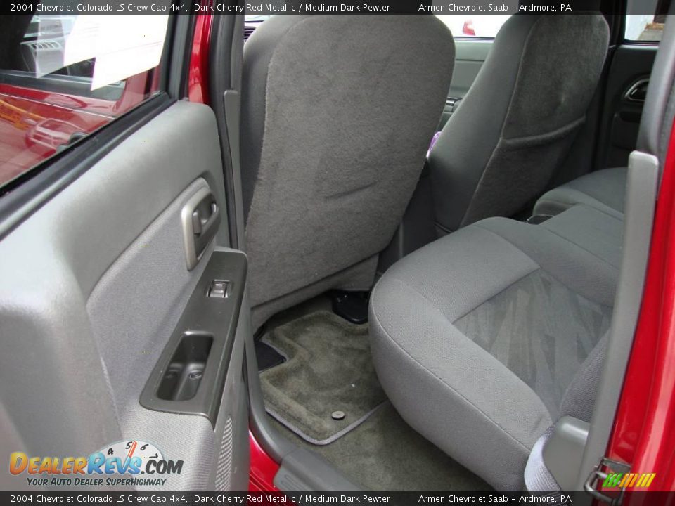 2004 Chevrolet Colorado LS Crew Cab 4x4 Dark Cherry Red Metallic / Medium Dark Pewter Photo #21