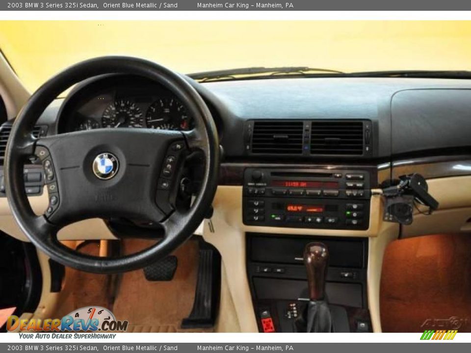 2003 BMW 3 Series 325i Sedan Orient Blue Metallic / Sand Photo #26
