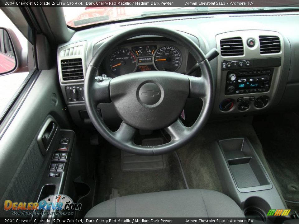 2004 Chevrolet Colorado LS Crew Cab 4x4 Dark Cherry Red Metallic / Medium Dark Pewter Photo #26