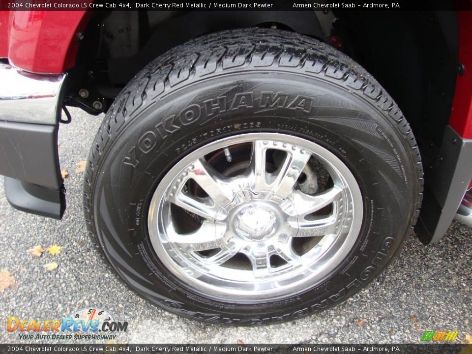 2004 Chevrolet Colorado LS Crew Cab 4x4 Dark Cherry Red Metallic / Medium Dark Pewter Photo #30