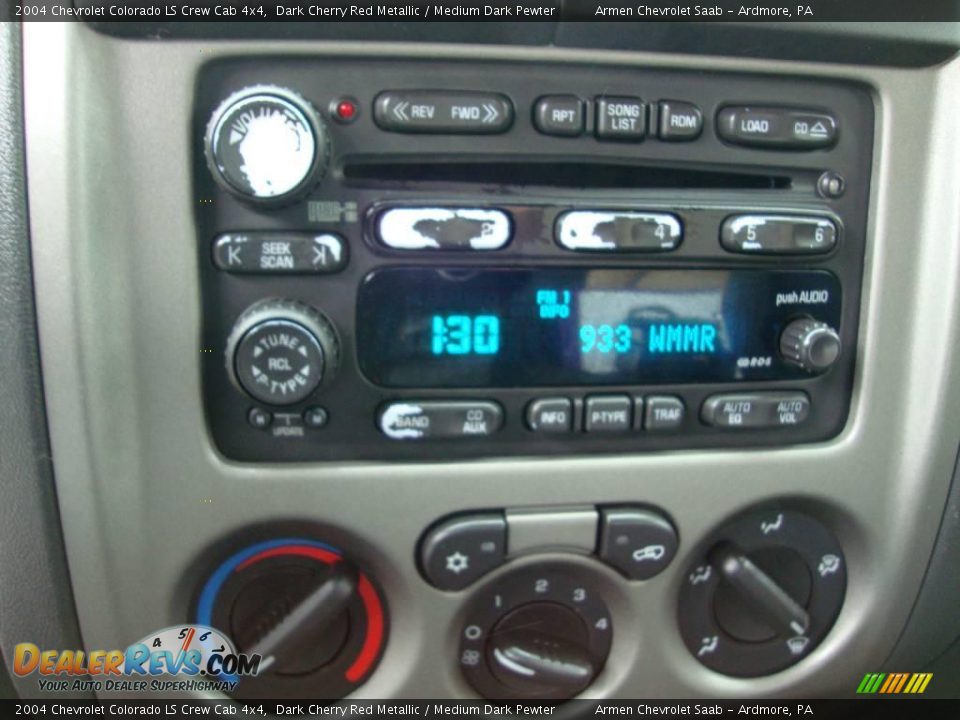 2004 Chevrolet Colorado LS Crew Cab 4x4 Dark Cherry Red Metallic / Medium Dark Pewter Photo #32