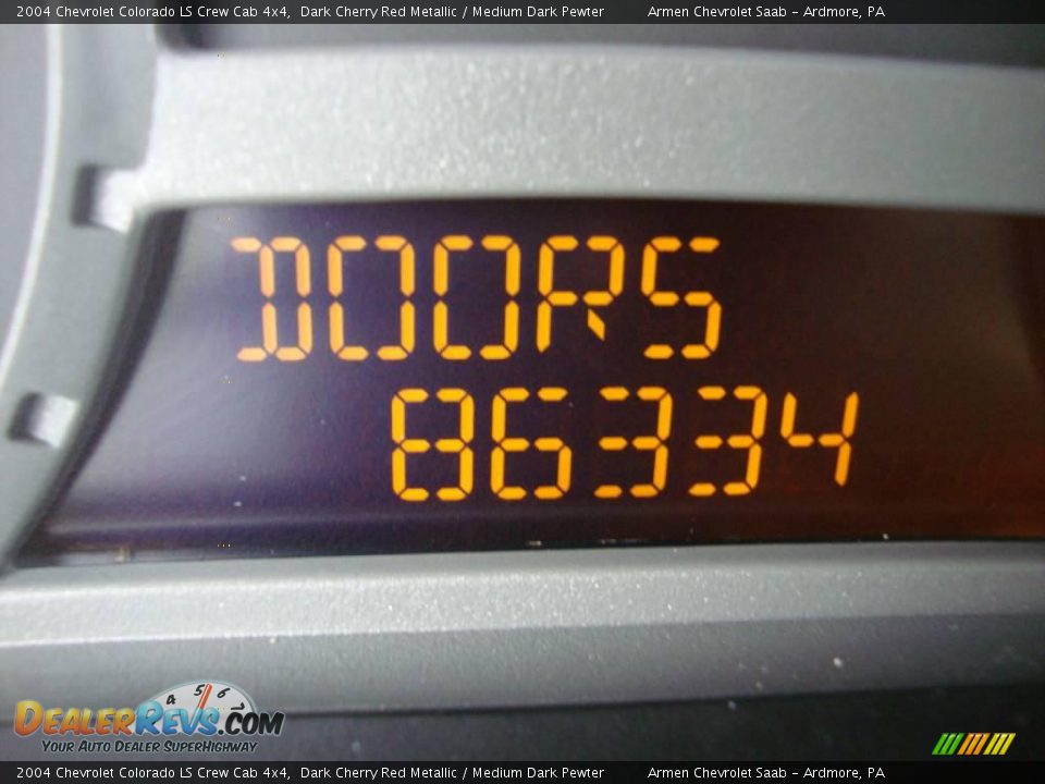 2004 Chevrolet Colorado LS Crew Cab 4x4 Dark Cherry Red Metallic / Medium Dark Pewter Photo #34
