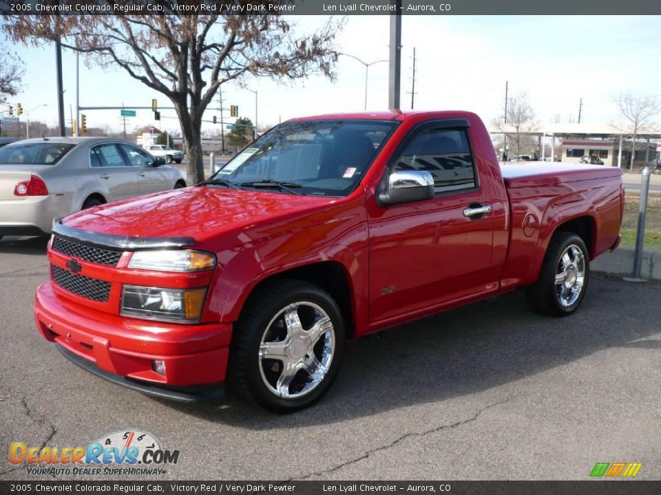 2005 Chevrolet Colorado Regular Cab Victory Red / Very Dark Pewter Photo #3