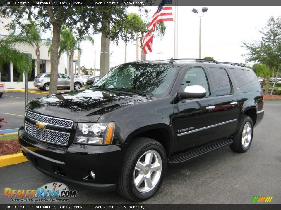 2009 Chevrolet Suburban LTZ Black / Ebony Photo #1