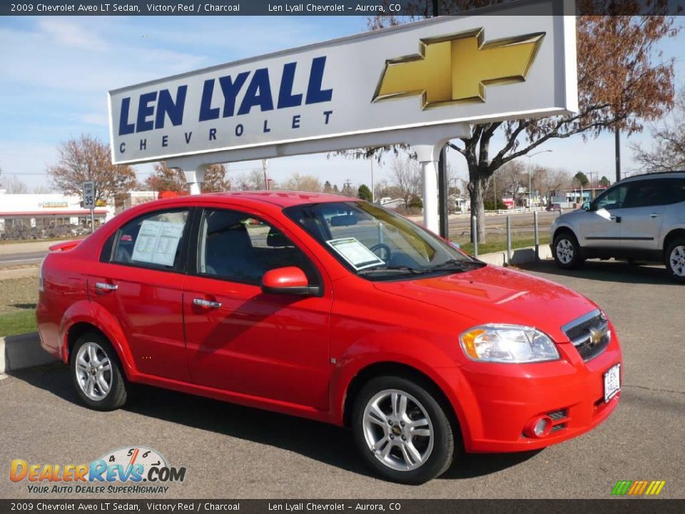 2009 Chevrolet Aveo LT Sedan Victory Red / Charcoal Photo #1