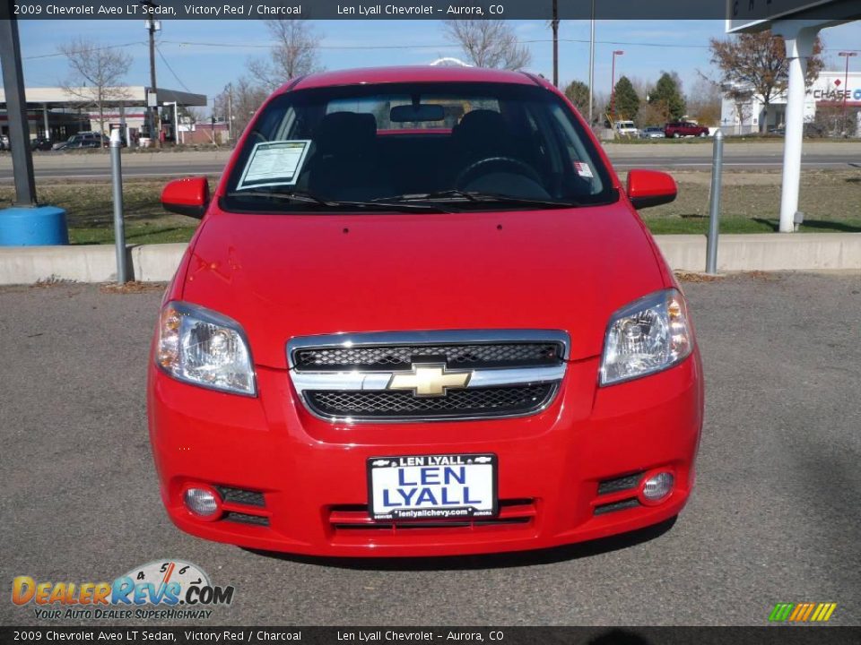 2009 Chevrolet Aveo LT Sedan Victory Red / Charcoal Photo #2