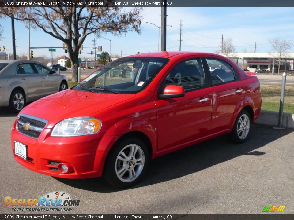 2009 Chevrolet Aveo LT Sedan Victory Red / Charcoal Photo #3