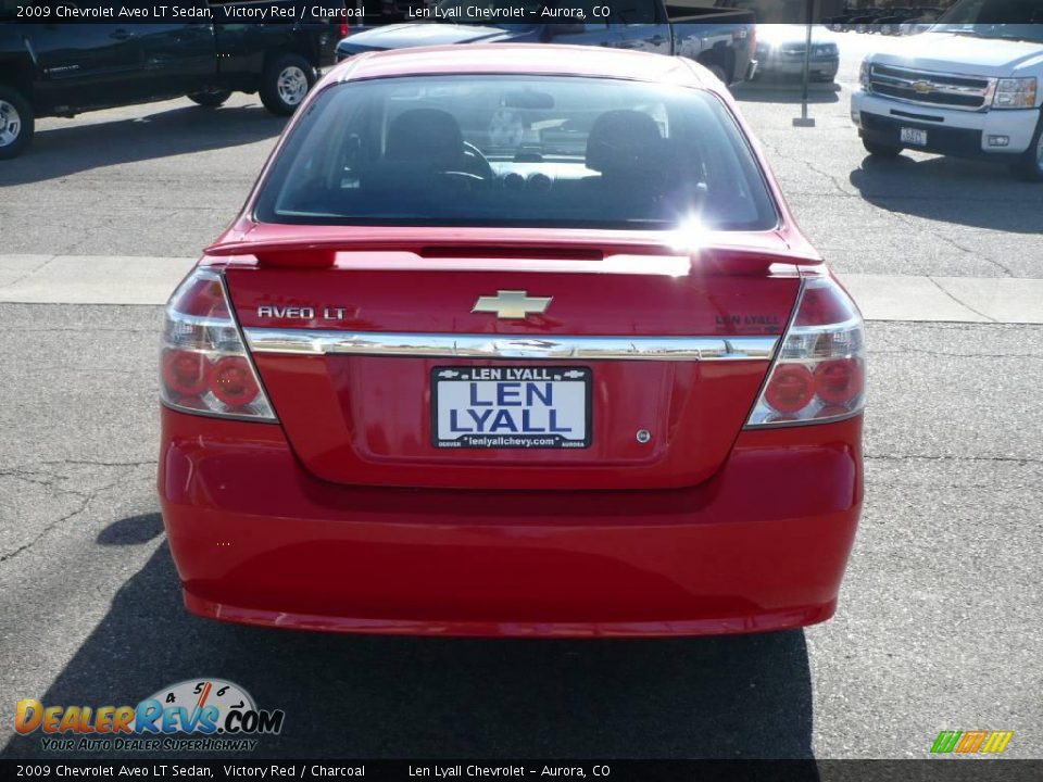 2009 Chevrolet Aveo LT Sedan Victory Red / Charcoal Photo #5
