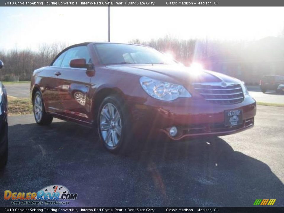 2010 Chrysler Sebring Touring Convertible Inferno Red Crystal Pearl / Dark Slate Gray Photo #3