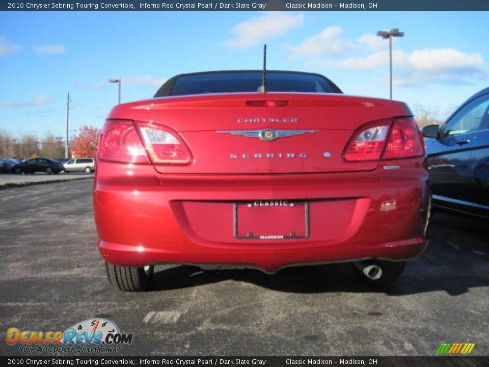 2010 Chrysler Sebring Touring Convertible Inferno Red Crystal Pearl / Dark Slate Gray Photo #4