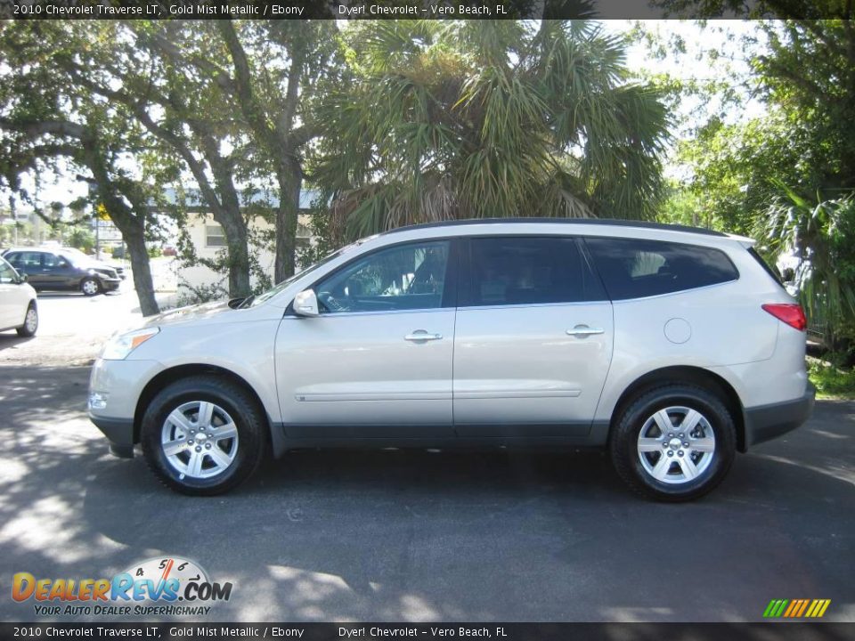 2010 Chevrolet Traverse LT Gold Mist Metallic / Ebony Photo #3