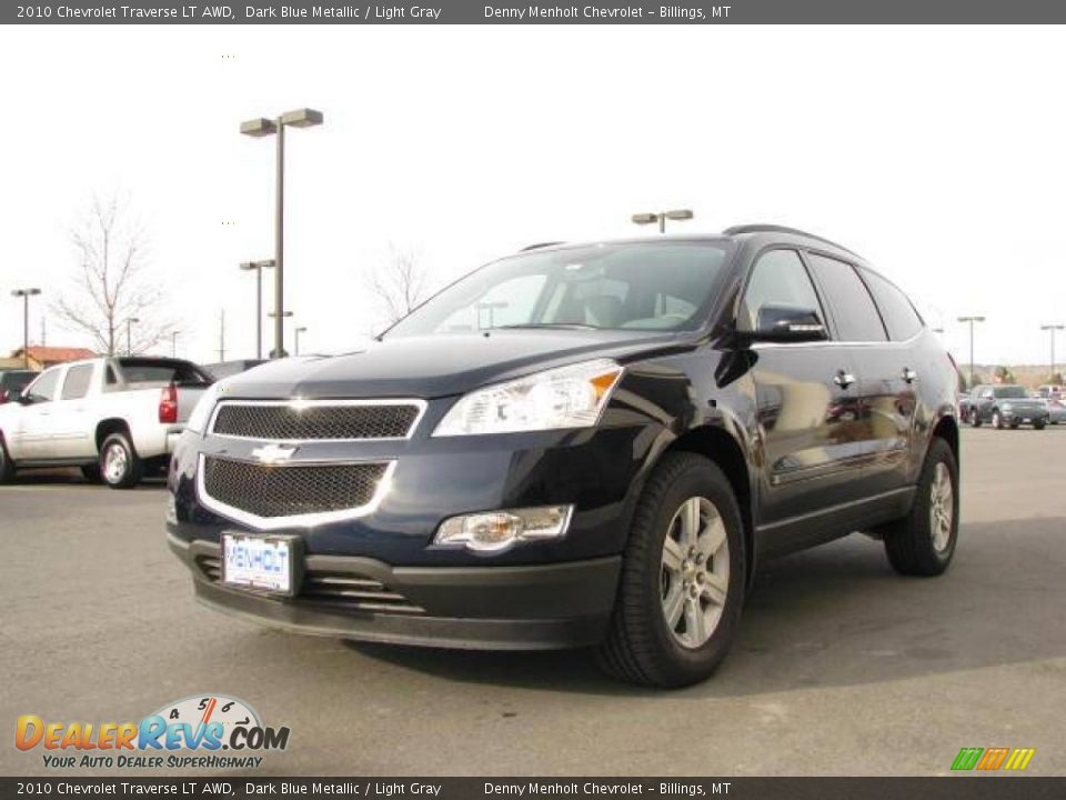 2010 Chevrolet Traverse LT AWD Dark Blue Metallic / Light Gray Photo #3
