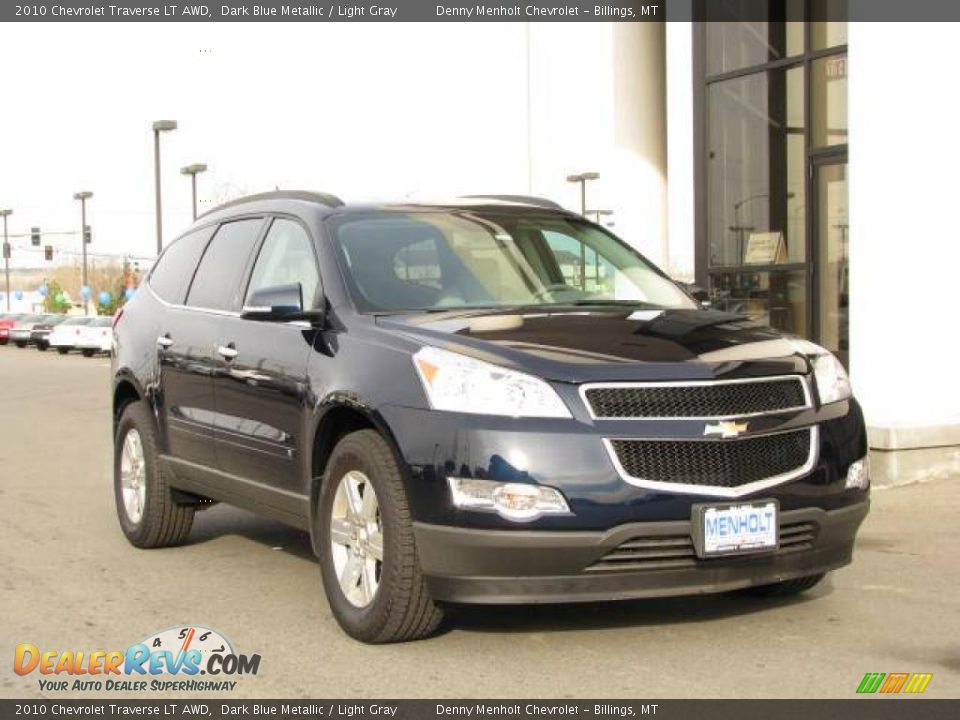 2010 Chevrolet Traverse LT AWD Dark Blue Metallic / Light Gray Photo #4
