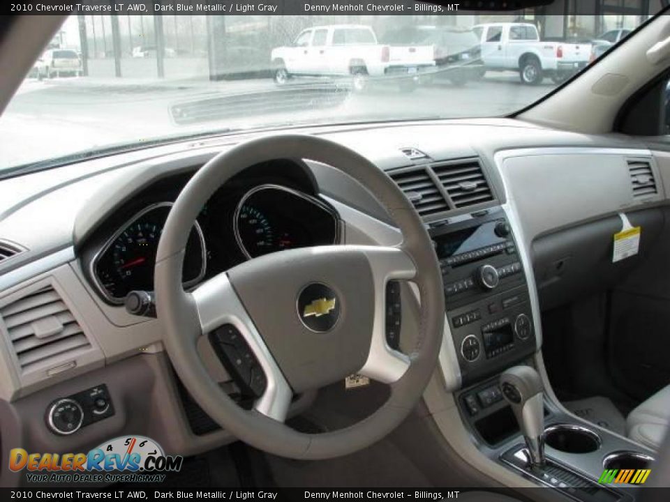 2010 Chevrolet Traverse LT AWD Dark Blue Metallic / Light Gray Photo #12