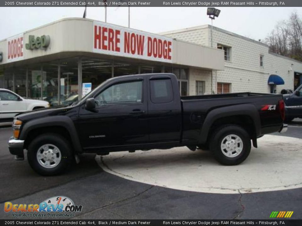 2005 Chevrolet Colorado Z71 Extended Cab 4x4 Black / Medium Dark Pewter Photo #1