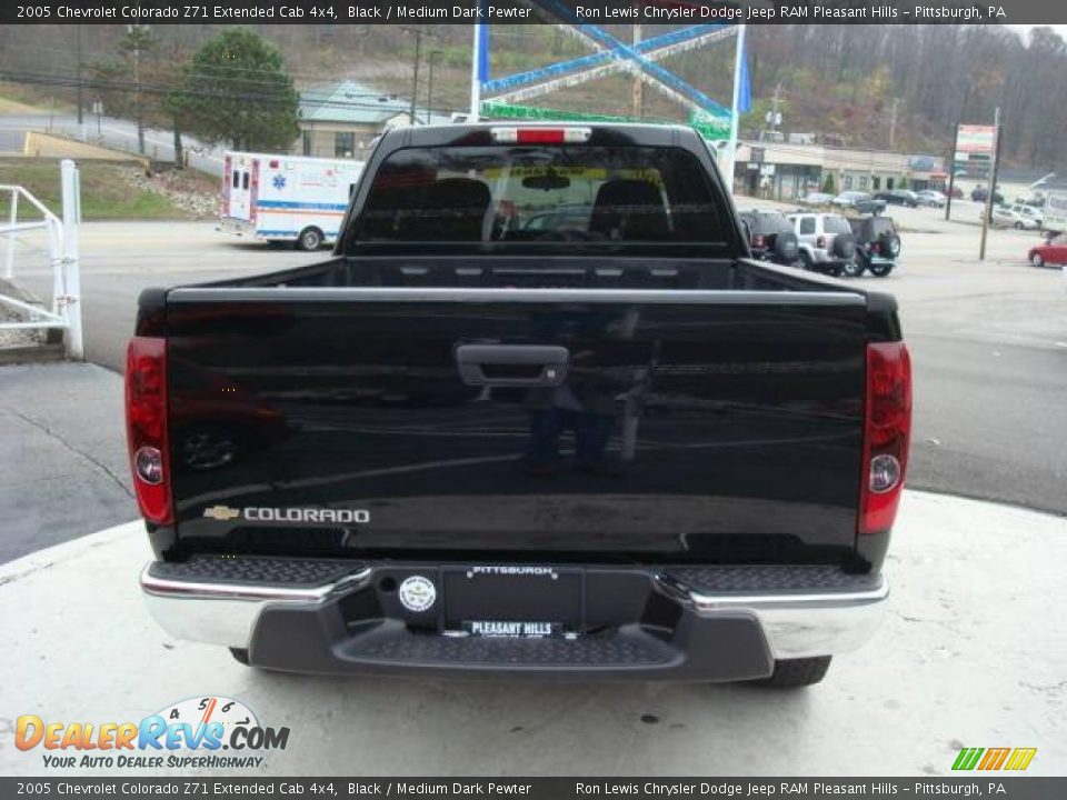 2005 Chevrolet Colorado Z71 Extended Cab 4x4 Black / Medium Dark Pewter Photo #3