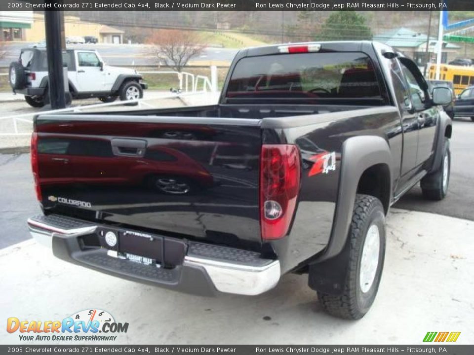 2005 Chevrolet Colorado Z71 Extended Cab 4x4 Black / Medium Dark Pewter Photo #4