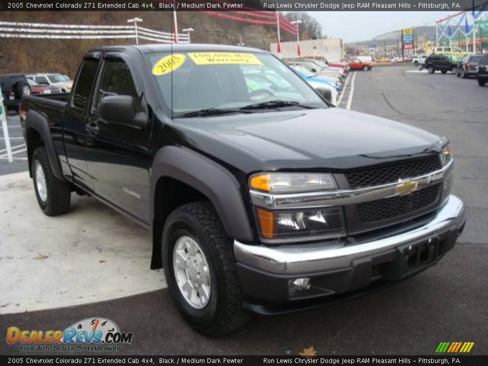 2005 Chevrolet Colorado Z71 Extended Cab 4x4 Black / Medium Dark Pewter Photo #6
