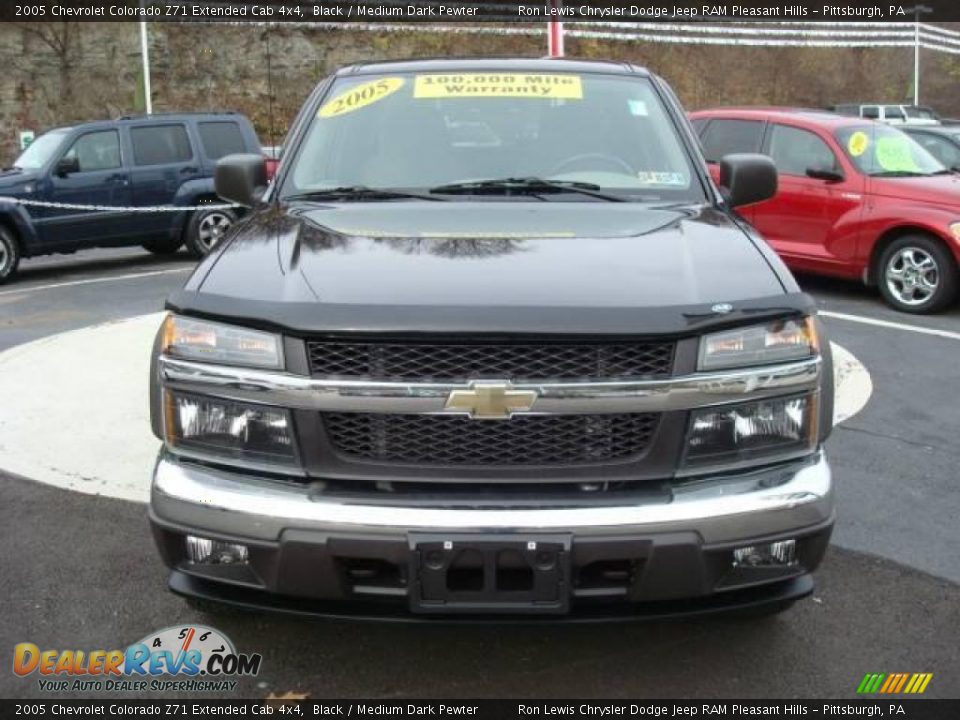 2005 Chevrolet Colorado Z71 Extended Cab 4x4 Black / Medium Dark Pewter Photo #7