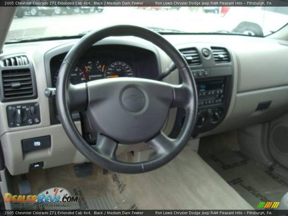 2005 Chevrolet Colorado Z71 Extended Cab 4x4 Black / Medium Dark Pewter Photo #21