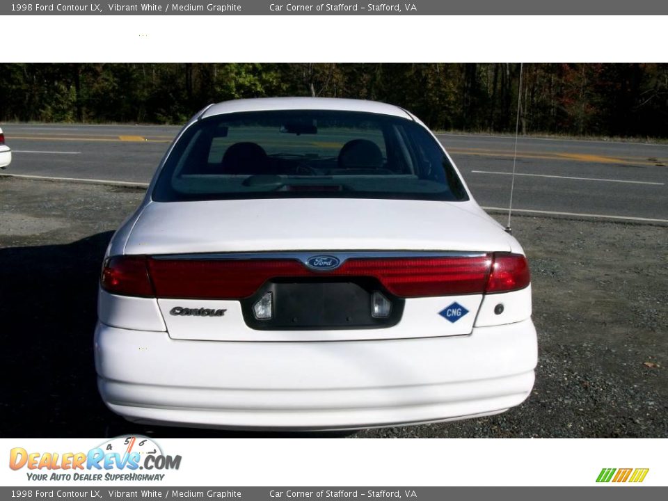 1998 Ford Contour LX Vibrant White / Medium Graphite Photo #2